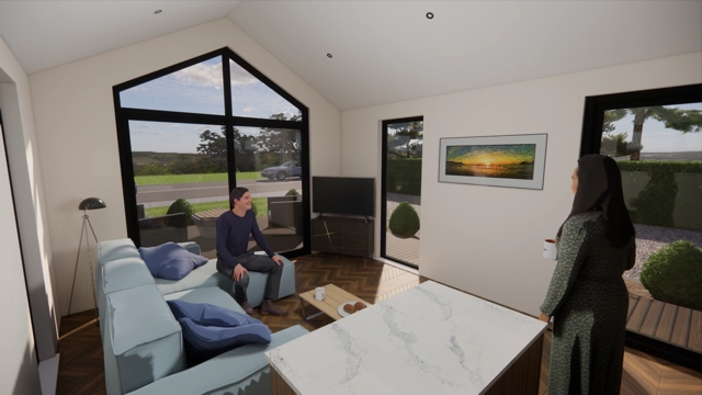 1 Bed Modular Home CGI Drawing